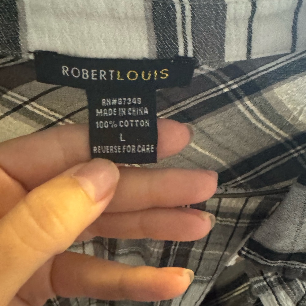 Nice thin flannel button down - Picture 2 of 2